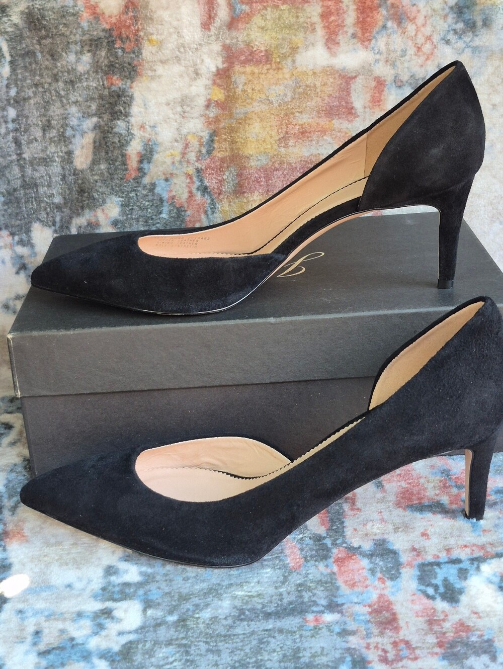 NIB J.CREW  $218 Black Lucie Suede D'Orsay ITALIAN Women's Pumps Size 10.5